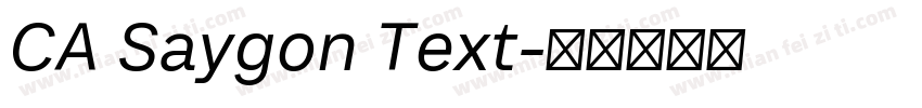 CA Saygon Text字体转换